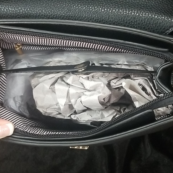 Deluxity Black Purse Tote,Backpack,Cross Body - Picture 7 of 11